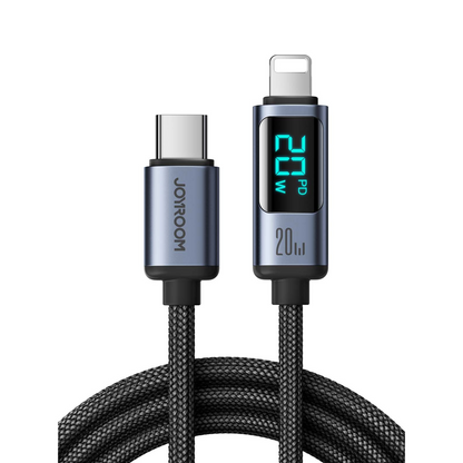Braided USB Data Cable with Display for Laptop & Phones
